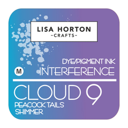 Lisa Horton Crafts Cloud 9 Interference -mustetyyny, sävy Peacock Tails Shimmer