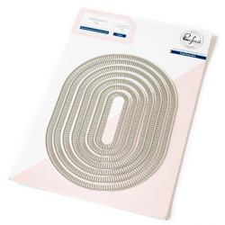 Pinkfresh Studio stanssi Nested Elongated Ovals Blanket Stitched