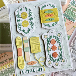 Pinkfresh Studio leimasin The Stitch Edit, Thread Spool Florals
