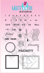 Käsitellen leimasin Postimerkki