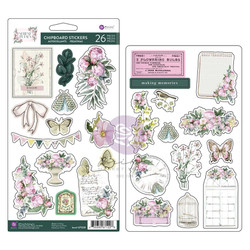 Prima Marketing Serene Petals -chipboard tarrat Blooming Beauty