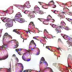Primeco Tarra Perhoset pinkki hologrammi 25 kpl