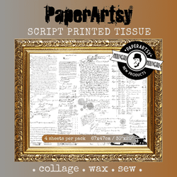 PaperArtsy Tissue -paperi Hot Picks, Script