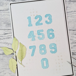 Gummiapan stanssi Stitched Numbers