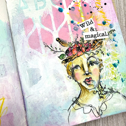 Dina Wakley Media leimasin Flower Crowns