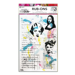 Dina Wakley Media Rub-Ons siirtokuvat Their Mind