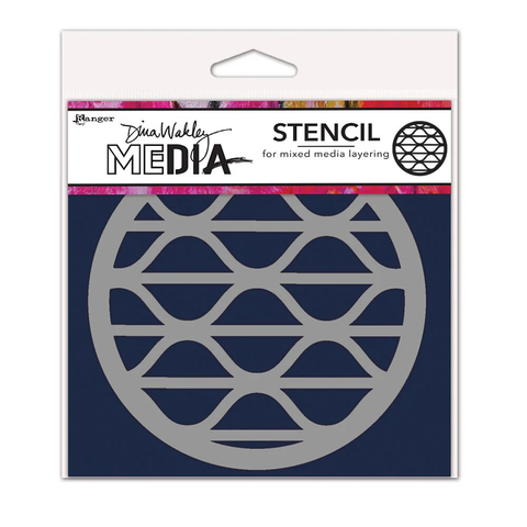 Dina Wakley Media sapluuna Groovy Coaster