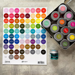 Tim Holtz Distress Large Round Labels -tarrat, valkoinen