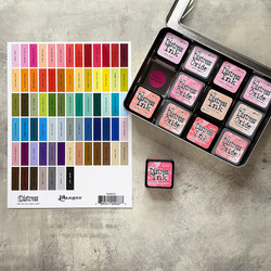 Tim Holtz Distress Mini Ink Pad Labels -tarrat, musta