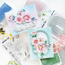 Pinkfresh Studio stanssi Nested Elongated Ovals Blanket Stitched