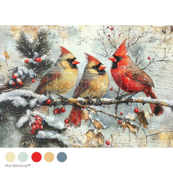 Prima Decoupage Fiber -paperi Crimson Noel