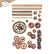 Elizabeth Craft Designs  Rub-Ons siirtokuvat Layers of Time, 4 arkkia