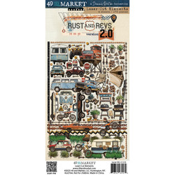 49 and Market Laser Cut Outs -leikekuvat, Rust & Revs 2.0, Elements
