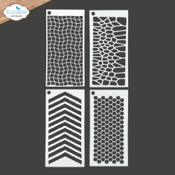 Elizabeth Craft Designs sapluunat Hello You, Journal Stencils 10