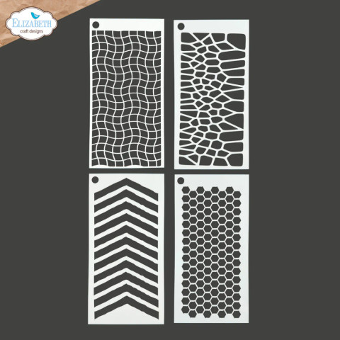 Elizabeth Craft Designs sapluunat Hello You, Journal Stencils 10