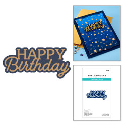Spellbinders stanssi Happy Birthday