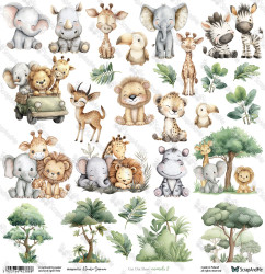 Scrap And Me skräppipaperi Animals 2