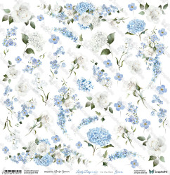 Scrap And Me skräppipaperi Lovely Day In Blue, Flowers