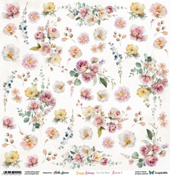 Scrap And Me skräppipaperi Sunny Blooms, Flowers 1
