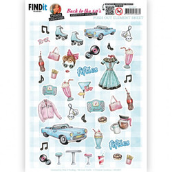 Yvonne Creations Back to the 50's korttikuvat Small Elements A