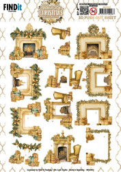 Berrie's Beauties Glowing Christmas 3D-kuvat Fireplace