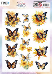 Berrie's Beauties Flutter Fair 3D-kuvat Yellow Flutters