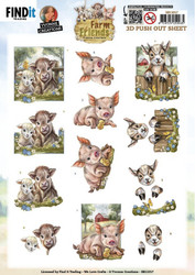 Yvonne Creations Farm Friends 3D-kuvat Pig