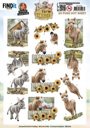 Yvonne Creations Farm Friends 3D-kuvat Donkey