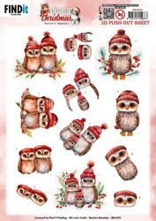 Berrie's Beauties A Very Furry Christmas 3D-kuvat Owl