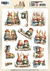 Berrie's Beauties Winter Bunnies 3D-kuvat Bunnies Together