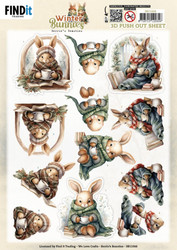 Berrie's Beauties Winter Bunnies 3D-kuvat Cosy Bunnies