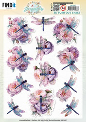 Berrie's Beauties Dragonflies 3D-kuvat Lilac
