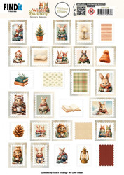 Berrie's Beauties Winter Bunnies kuvat Postage Stamps