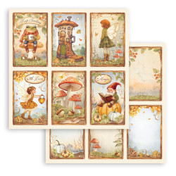 Stamperia Whispering Woods skräppipaperi 6 Cards