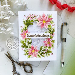  Hero Arts stanssi Poinsettia Window