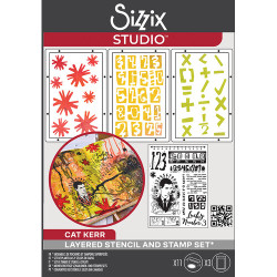 Sizzix leima- ja sapluunasetti by Cat Kerr, Strength in Numbers