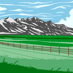 Honey Bee Stamps sapluuna Range Scene, 6