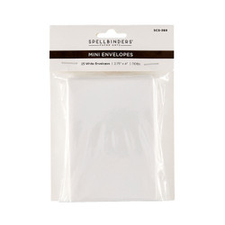 Spellbinders minikirjekuoret White, 25 kpl