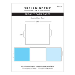 Spellbinders korttipohjat Kinetic Card Bases, Double Slider, 3 kpl