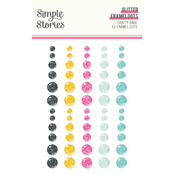Simple Stories Glitter Enamel Dots -tarrat Crafty Babe