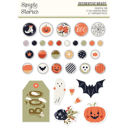 Simple Stories Frightful Fun Decorative Brads -koristeet