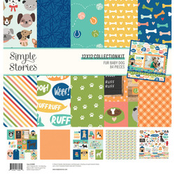 Simple Stories Fur Baby Dog -paperipakkaus, 12