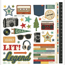 Simple Stories tarra-arkki Rustic Legend Icons, 6