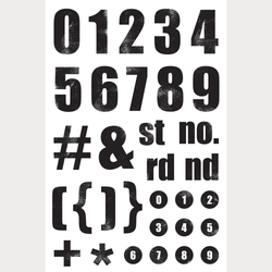 Simple Stories leimasin Rustic Legend Numbers