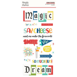 Simple Stories Foam Stickers -tarrat Say Cheese At the Park 