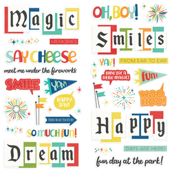 Simple Stories Foam Stickers -tarrat Say Cheese At the Park 