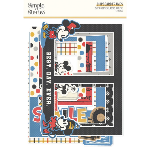 Simple Stories Say Cheese Classic Mouse Chipboard Frames -kehykset
