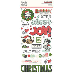 Simple Stories Foam Stickers -tarrat Say Cheese Classic Mouse Christmas
