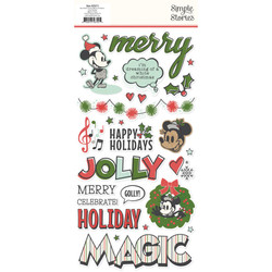 Simple Stories Foam Stickers -tarrat Say Cheese Classic Mouse Christmas
