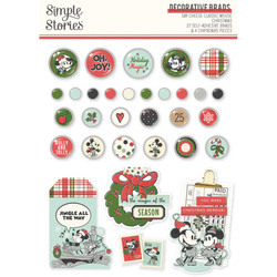 Simple Stories Say Cheese Classic Mouse Christmas Decorative Brads -koristeet